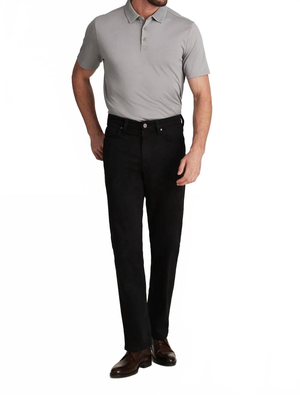 NEW 34 HERITAGE charisma relaxed straight pants in double black
